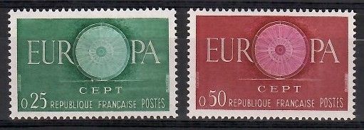 Znaczek Francja 1960 Mi 1318-1319 Czyste **