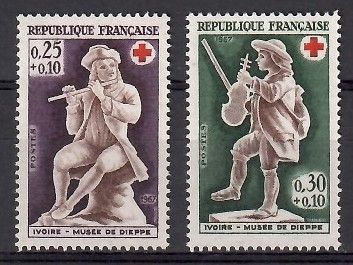 Znaczek Francja 1967 Mi 1607-1608 Czyste **
