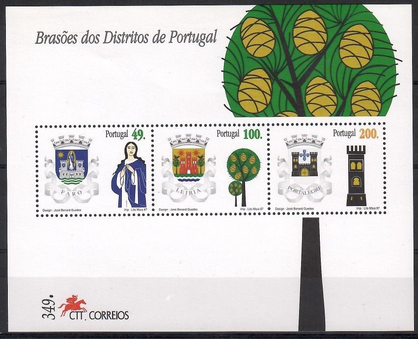 Znaczek Portugalia 1997 Mi bl 129 Czyste **
