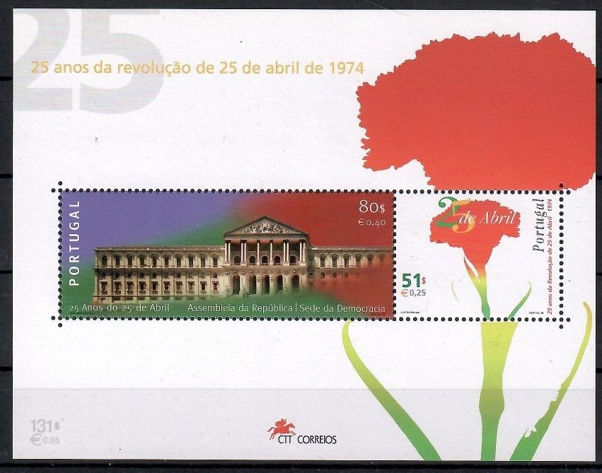 Znaczek Portugalia 1999 Mi bl 149 Czyste **