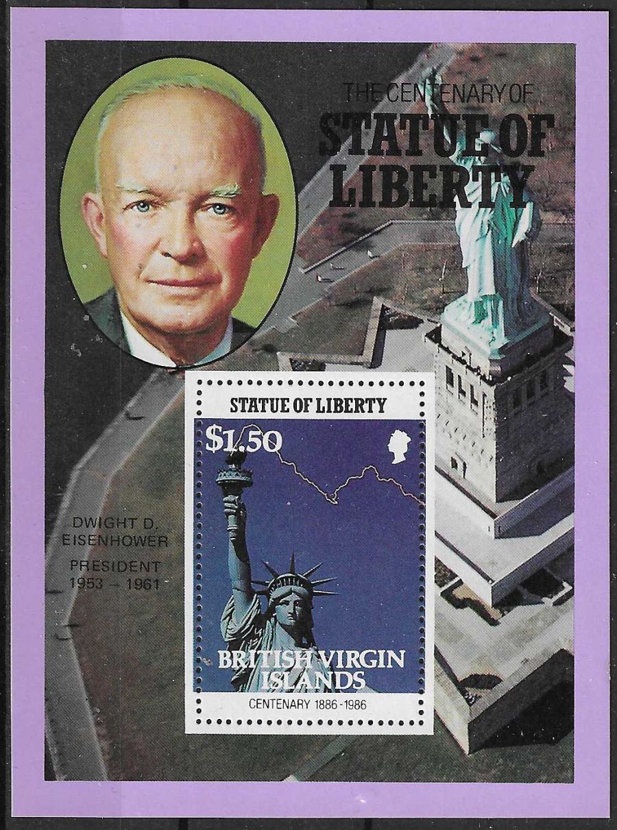 Znaczek Wyspy Dziewicze 1986 Mi bl 39 Czyste **