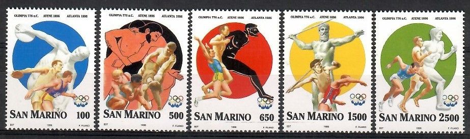 Znaczek San Marino 1996 Mi 1640-1644 Czyste **