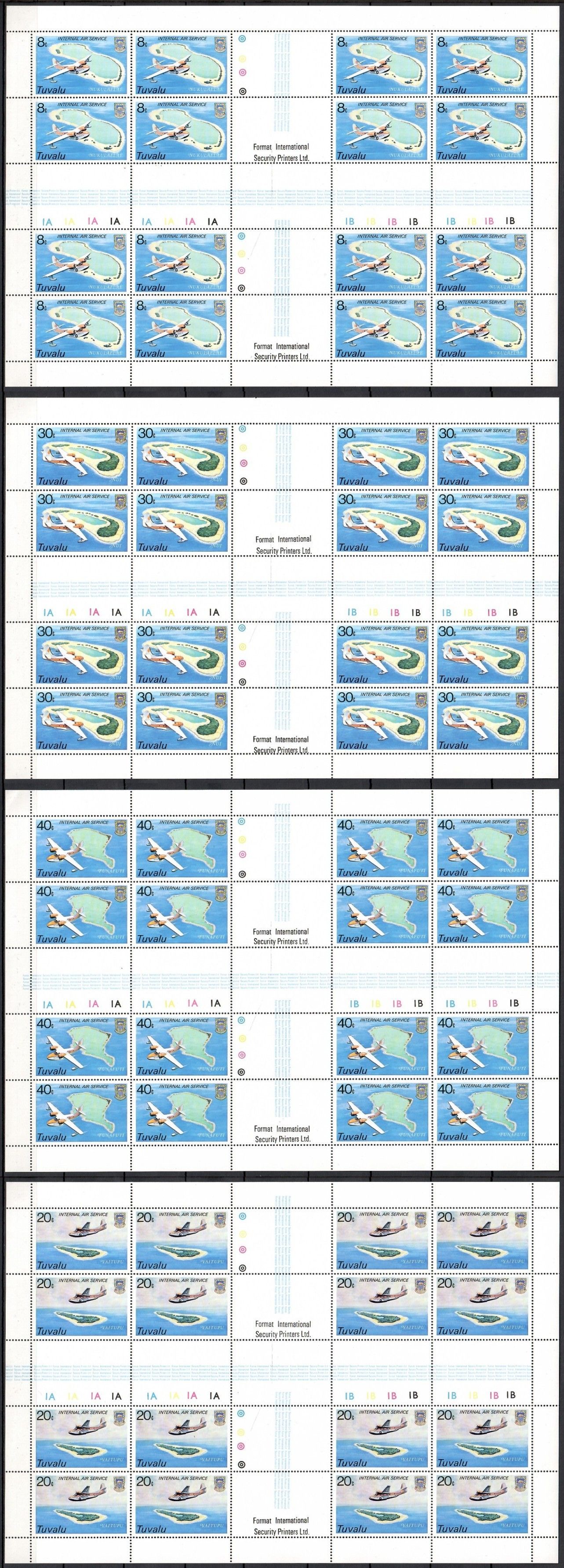 Znaczek Tuvalu 1979 Mi ark 105-108 Czyste **