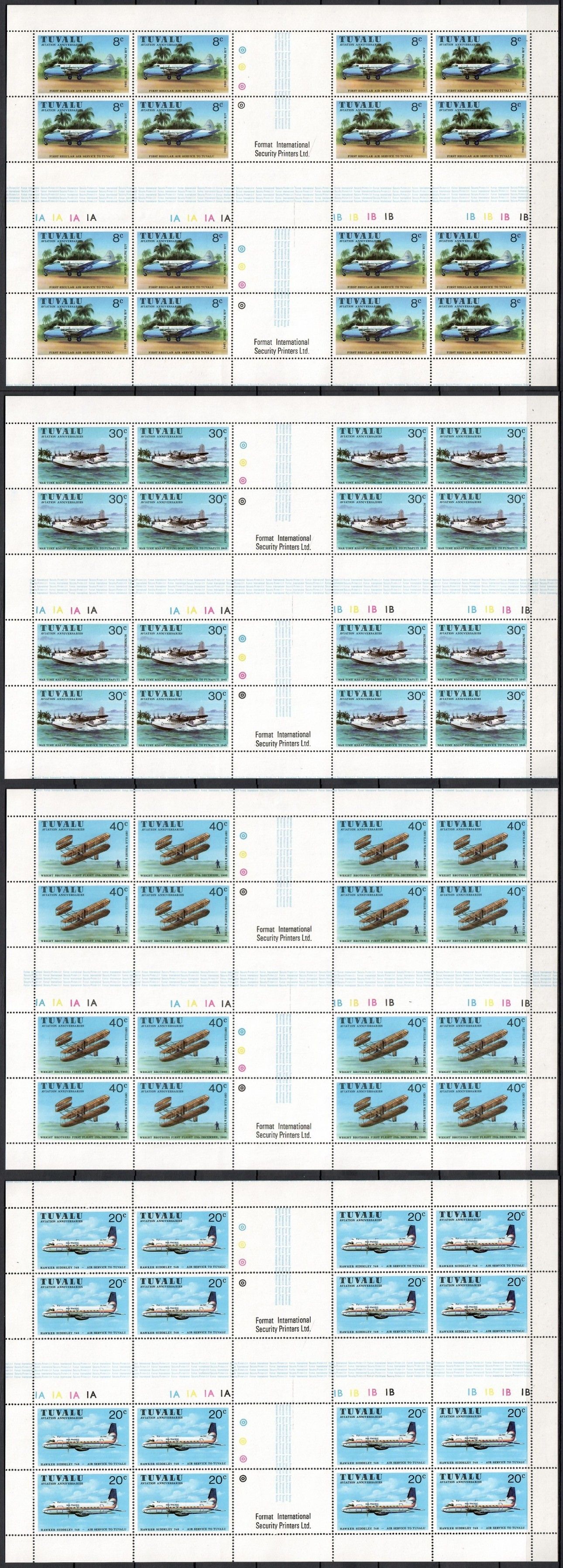 Znaczek Tuvalu 1981 Mi ark 129-132 Czyste **