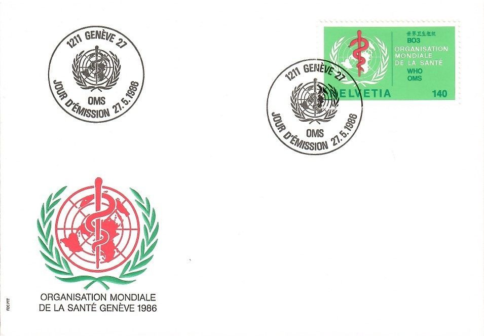 Znaczek Szwajcaria 1986 Mi who40 FDC