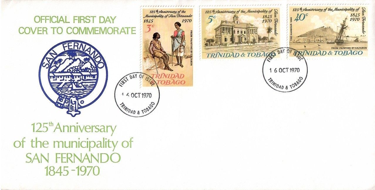 Znaczek Trynidad i Tobago 1970 Mi 271-273 FDC