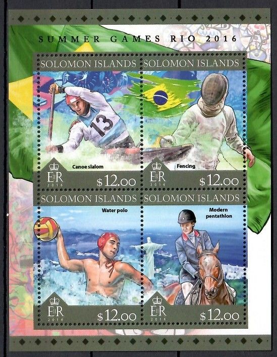 Znaczek Wyspy Salomona 2016 Mi ark 3816-3819 Czyste **