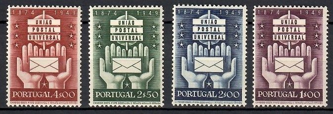 Znaczek Portugalia 1949 Mi 740-743 Z podlepką *