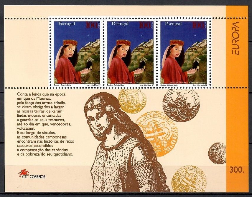 Znaczek Portugalia 1997 Mi bl 124 Czyste **