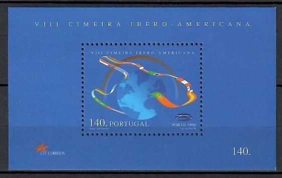 Znaczek Portugalia 1998 Mi bl 143 Czyste **