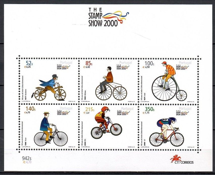 Znaczek Portugalia 2000 Mi bl 161 Czyste **