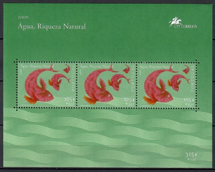 Znaczek Portugalia 2001 Mi bl 168 Czyste **
