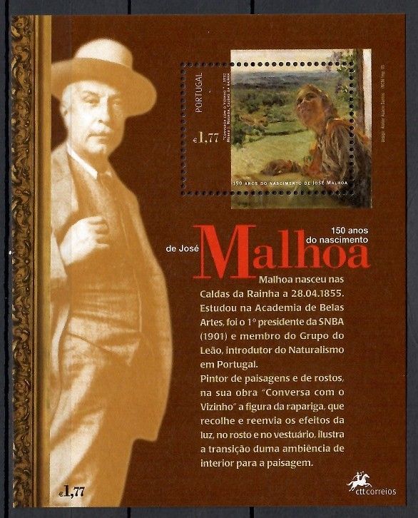 Znaczek Portugalia 2005 Mi bl 208 Czyste **