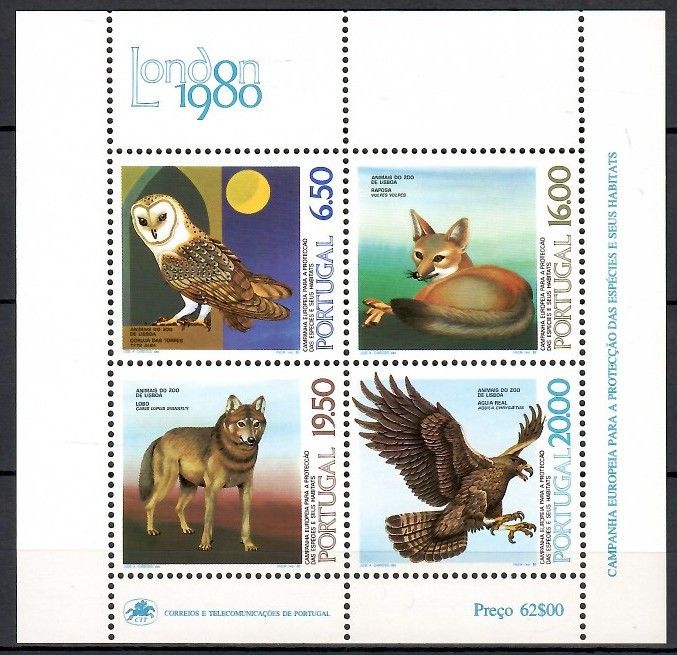 Znaczek Portugalia 1980 Mi bl 30 Czyste **