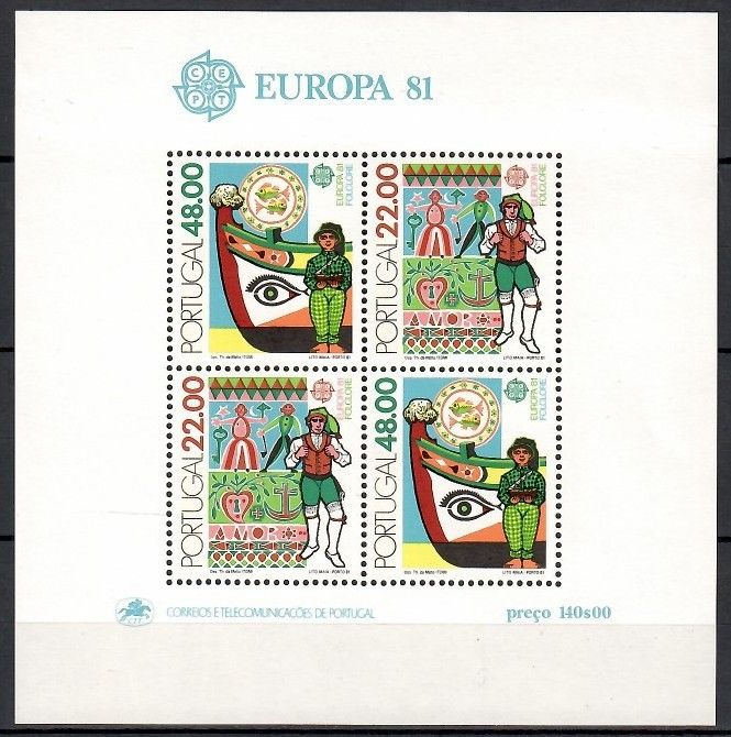 Znaczek Portugalia 1981 Mi bl 32 Czyste **