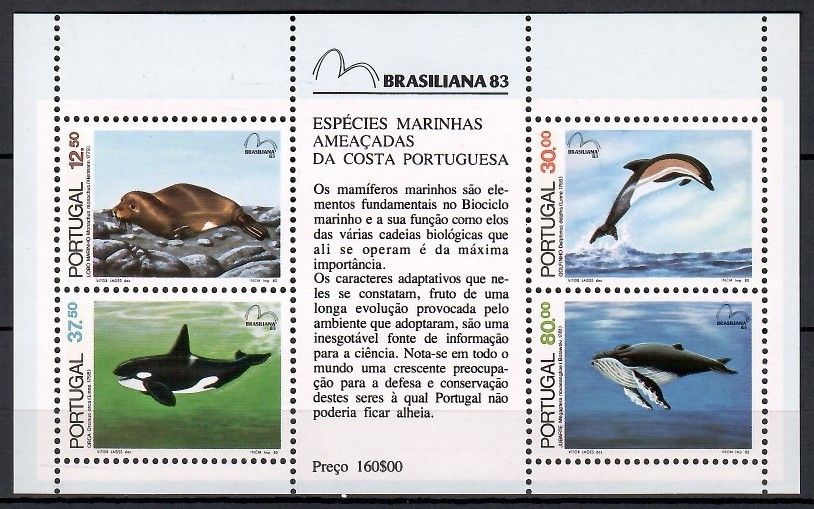 Znaczek Portugalia 1983 Mi bl 41 Czyste **