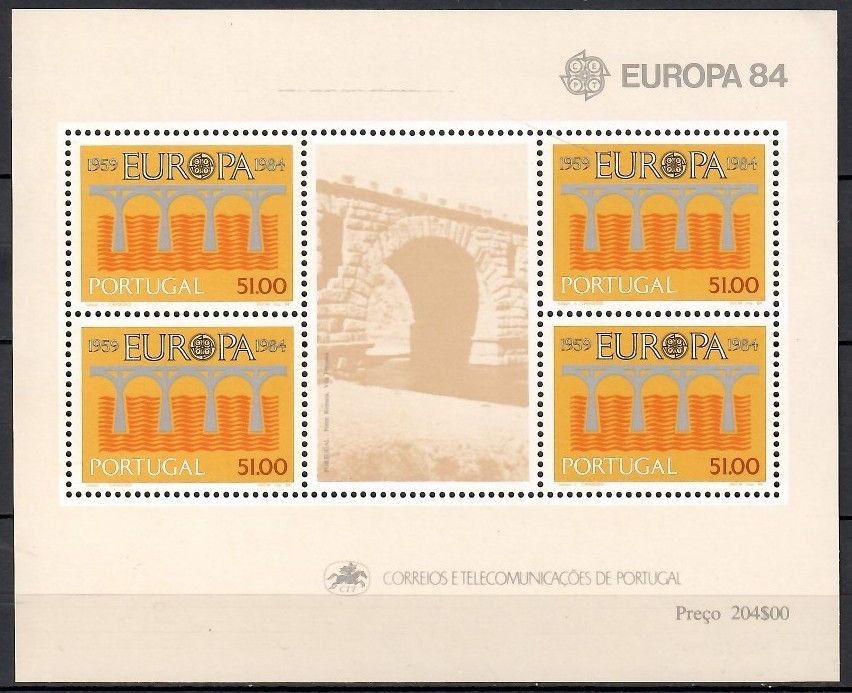 Znaczek Portugalia 1984 Mi bl 43 Czyste **