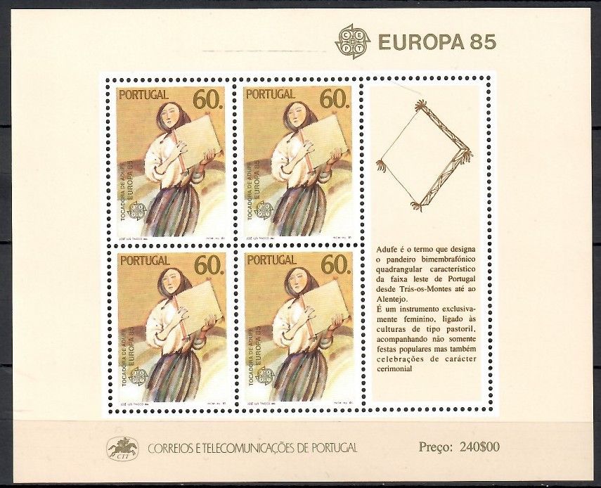 Znaczek Portugalia 1985 Mi bl 47 Czyste **