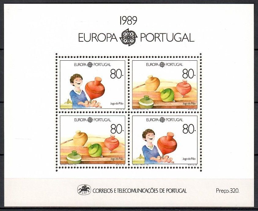 Znaczek Portugalia 1989 Mi bl 64 Czyste **