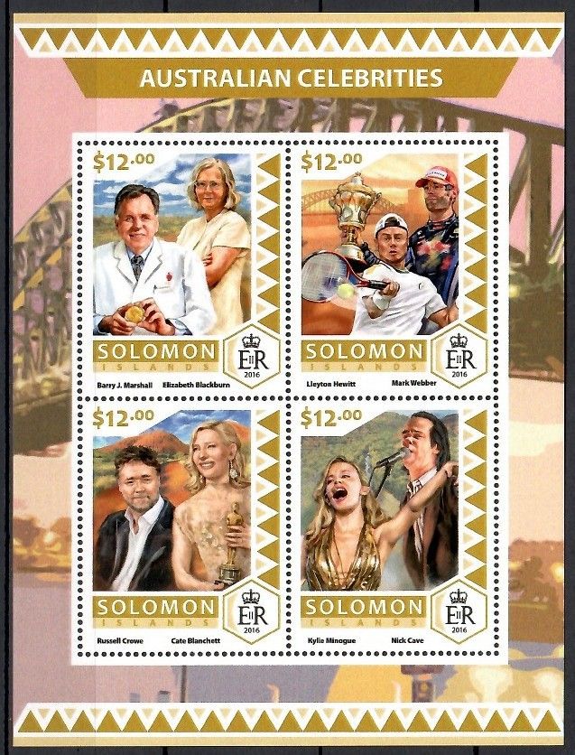 Znaczek Wyspy Salomona 2016 Mi ark 4245-4248 Czyste **