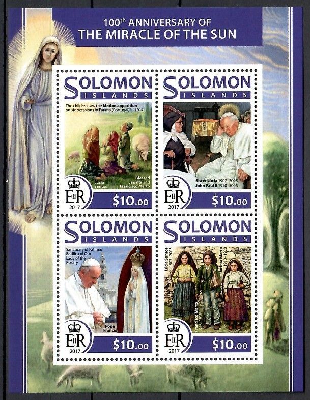 Znaczek Wyspy Salomona 2017 Mi ark 4491-4494 Czyste **