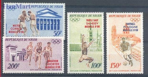 Znaczek Niger 1972 Mi 348-351 Czyste **