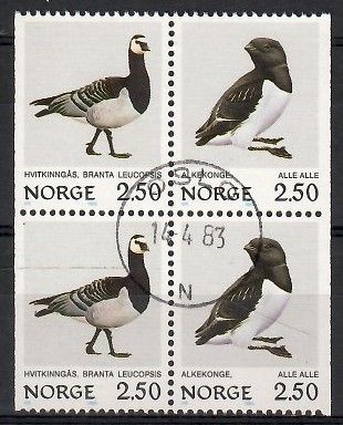 Znaczek Norwegia 1983 Mi 883-884 Stemplowane