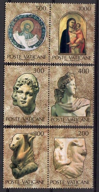 Watykan 1983 Mi 830-835 Czyste **