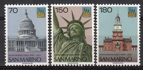 Znaczek San Marino 1976 Mi 1115-1117 Czyste **
