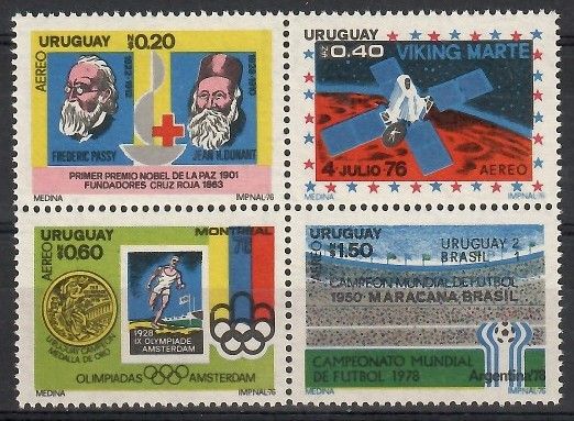 Znaczek Urugwaj 1976 Mi 1436-1439 Czyste **