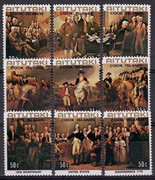 Znaczek Aitutaki 1976 Mi 181-189 Czyste **