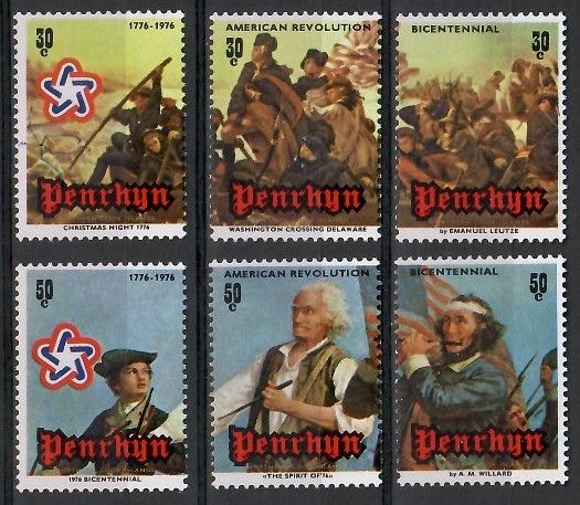 Znaczek Penrhyn 1976 Mi 74,77,79-82 Czyste **