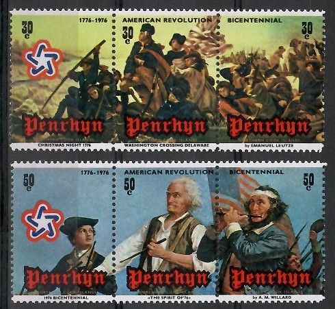 Znaczek Penrhyn 1976 Mi 73-78 Czyste **