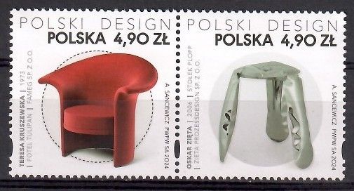 Znaczek Polska 2024 Mi 5563-5564 Fi 5413-5414 Czyste **