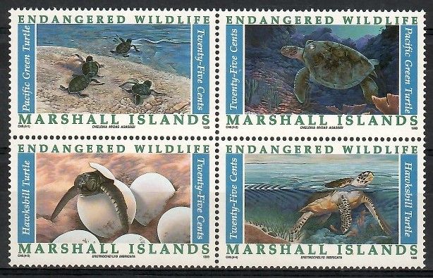 Znaczek Wyspy Marshalla 1990 Mi 298-301 Czyste **