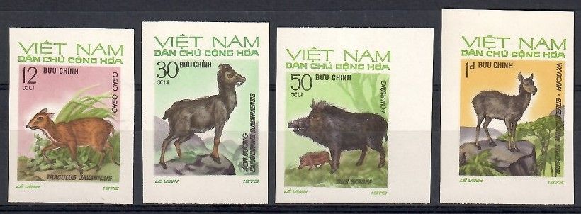 Znaczek Wietnam 1973 Mi 731-734B Czyste **