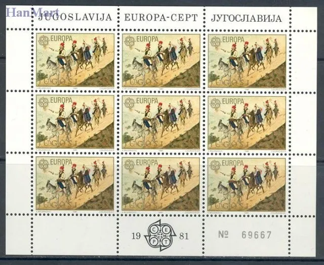 Znaczek Jugosławia 1981 Mi ark 1883-1884 Czyste **