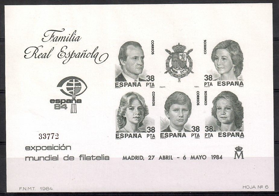 Znaczek Hiszpania 1984 Mi aus bl 27 Czyste **
