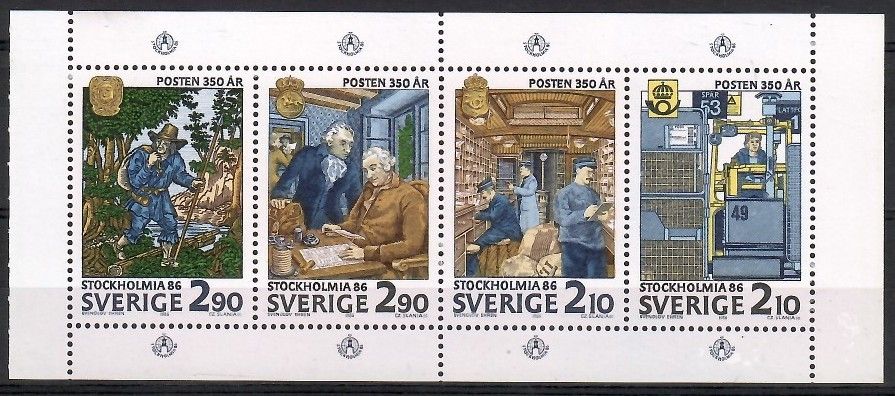 Znaczek Szwecja 1986 Mi h-blatt 143 Czyste **