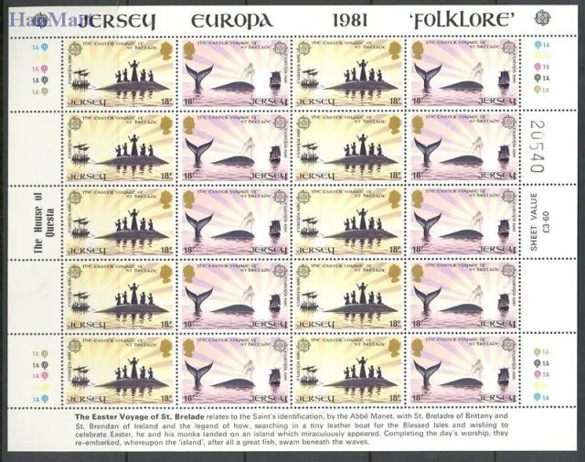 Znaczek Jersey 1981 Mi ark 253-256 Czyste **