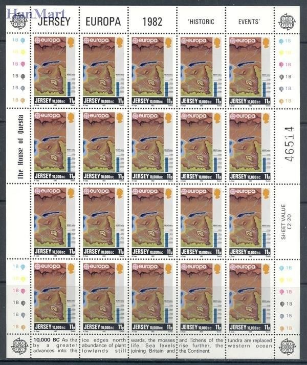 Znaczek Jersey 1982 Mi ark 278-281 Czyste **