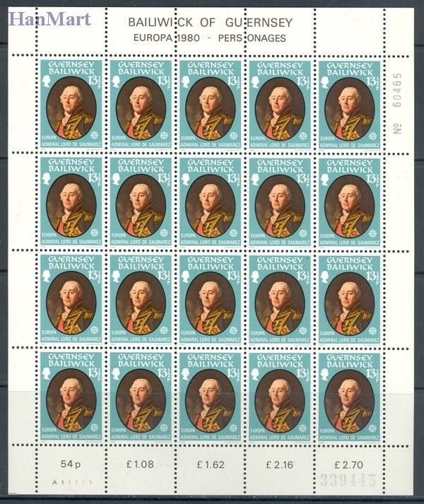 Znaczek Guernsey 1980 Mi ark 204-205 Czyste **