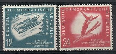 Znaczek NRD / DDR 1951 Mi 280-281 Czyste **