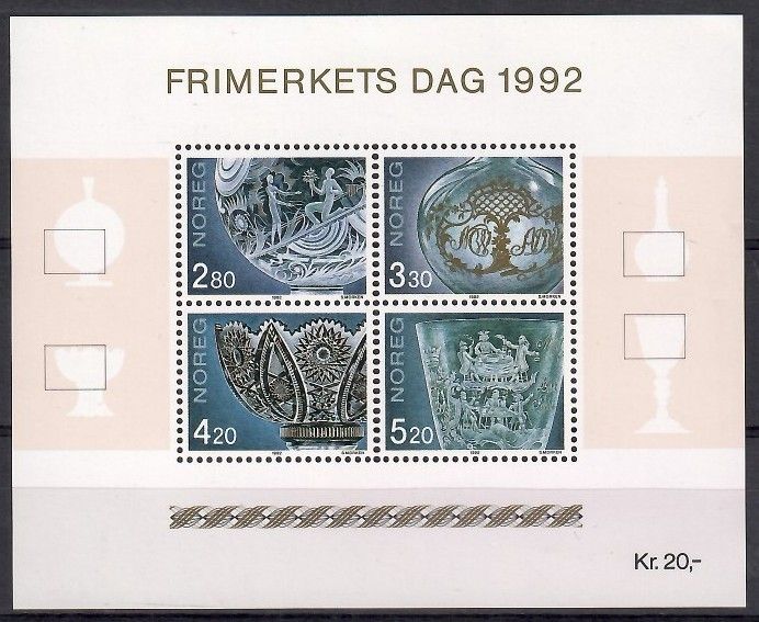 Znaczek Norwegia 1992 Mi bl 18 Czyste **
