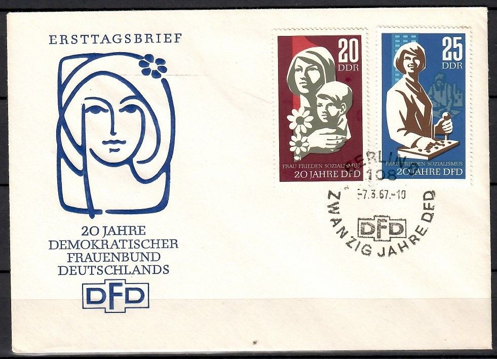 Znaczek NRD / DDR 1967 Mi 1256-1257 FDC