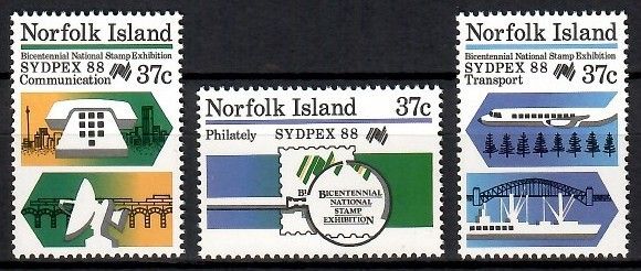 Znaczek Norfolk 1988 Mi 440-442 Czyste **
