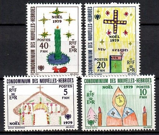 Znaczek Nowe Hebrydy 1979 Mi 549-552 Czyste **