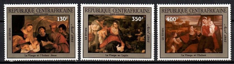 Znaczek Republika Środkowoafrykańska 1985 Mi 1091-1093 Czyste **