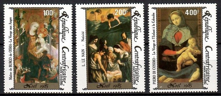 Znaczek Republika Środkowoafrykańska 1985 Mi 1177-1179 Czyste **
