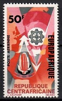Znaczek Republika Środkowoafrykańska 1966 Mi 123 Czyste **